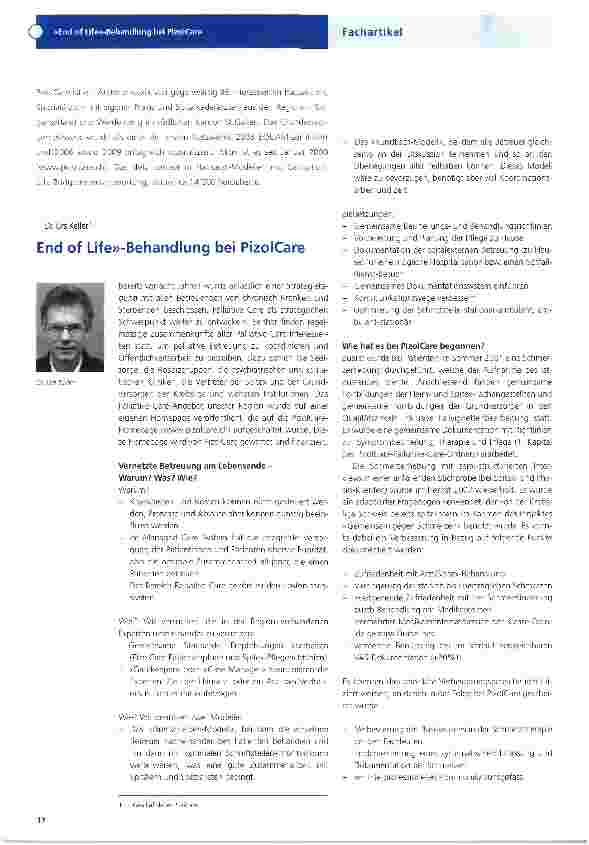 Vorschauseite 1: End of Life-Behandlung bei PizolCare