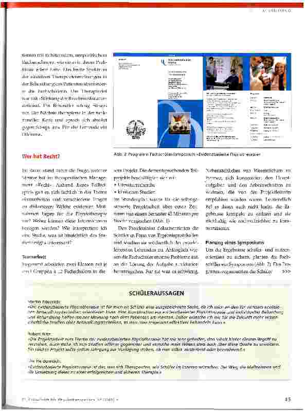 Vorschauseite 2: Evidenzbasierte Physiotherapie am Fallbeispiel in der Berufsausbildung