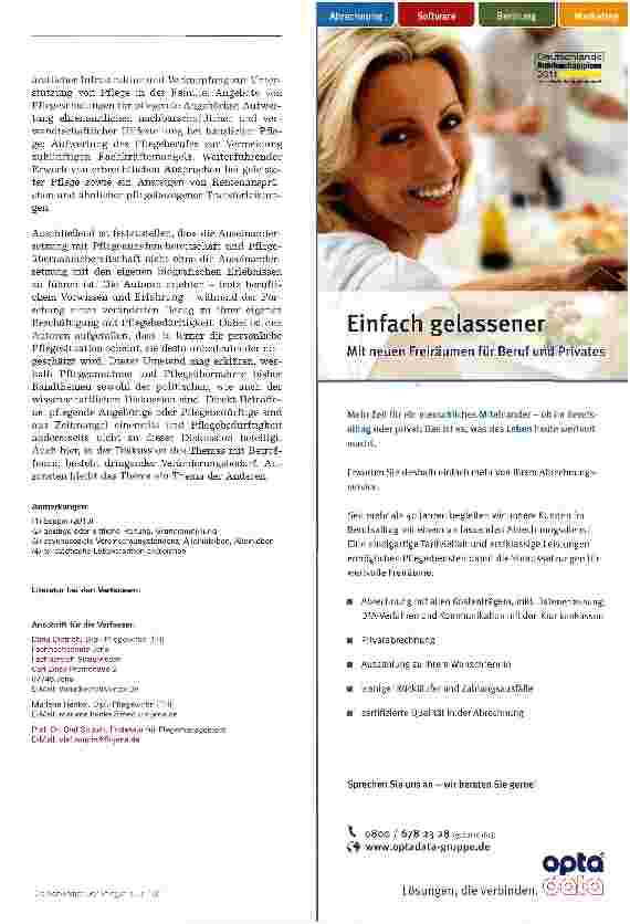 Vorschauseite 4: Einfluss biografischer Erlebnisse auf die Pflegeübernahme von Angehörigen?