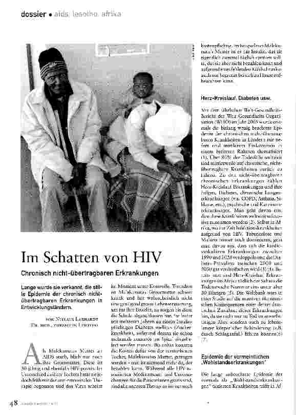Vorschauseite 1: Im Schatten von HIV