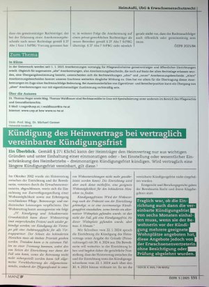 Vorschauseite 4: Anerkennung von Pflegewohnheimen in der Steiermark-Rechtswirkungen bei Rechtsnachfolge