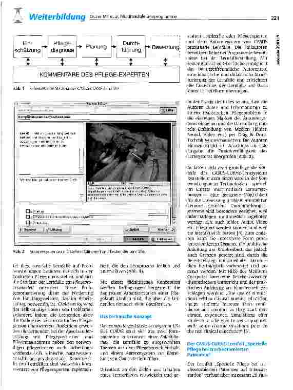 Vorschauseite 2: Multimediale Lernprogramme - Eine neue Qualifizierungsstrategie für die Intensivpflege