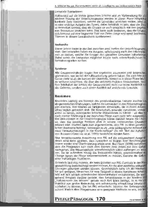 Vorschauseite 5: Problembasiertes Lernen als Grundlage für eine Evidenz-basierte Praxis