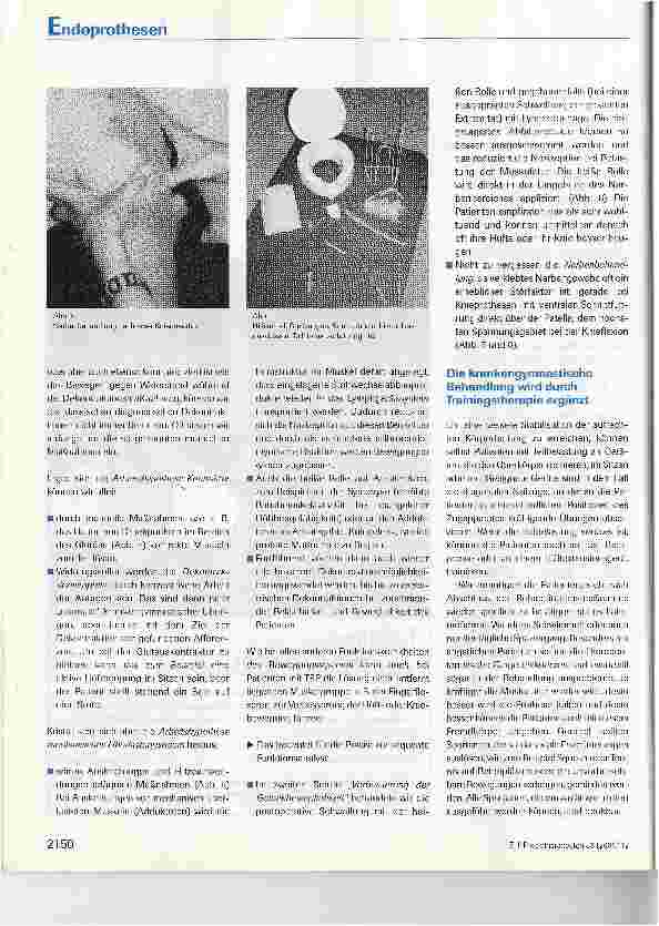 Vorschauseite 5: Brüggertherapeutische Behandlung nach dem Einsatz von Knieund Hüftendoprothesen