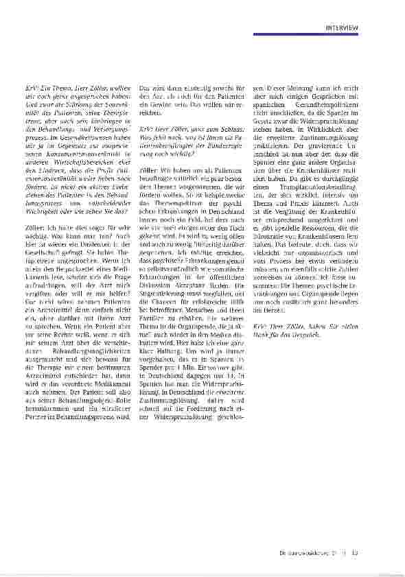Vorschauseite 5: Patientenrechte: Über Partnerschaften und neue FehlerkulturInterview mit MdB Wolfgang Zöller, Patientenbeauftragter der Bundesregierung