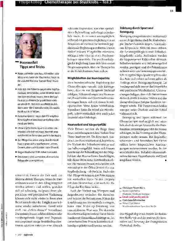 Vorschauseite 2: Die Chemotherapie positiv unterstützen