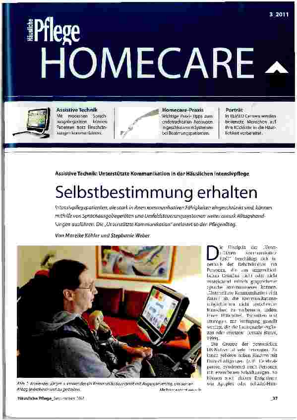 Vorschauseite 1: Selbstbestimmung erhalten