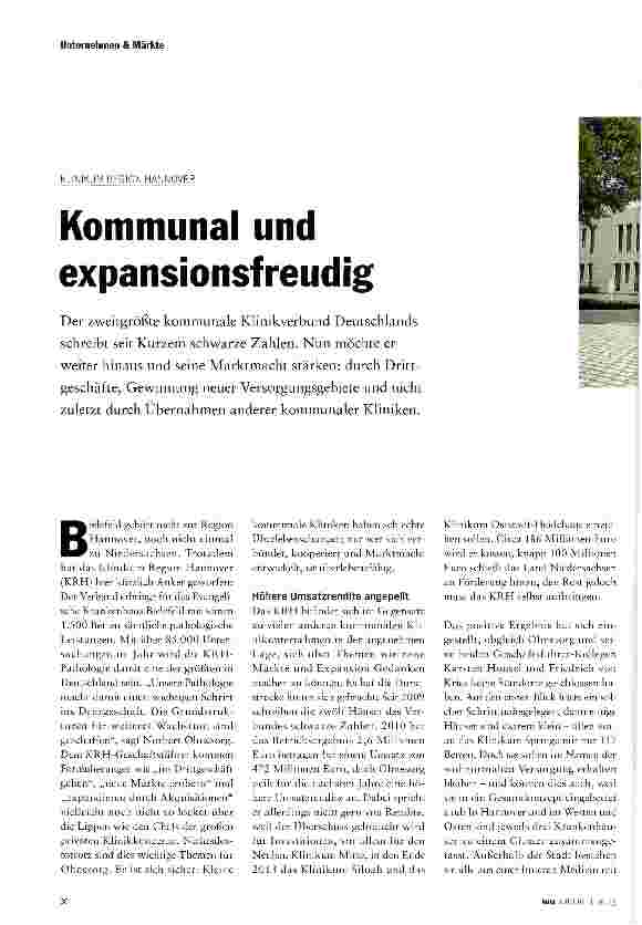 Vorschauseite 1: Kommunal und expansionsfreudig
