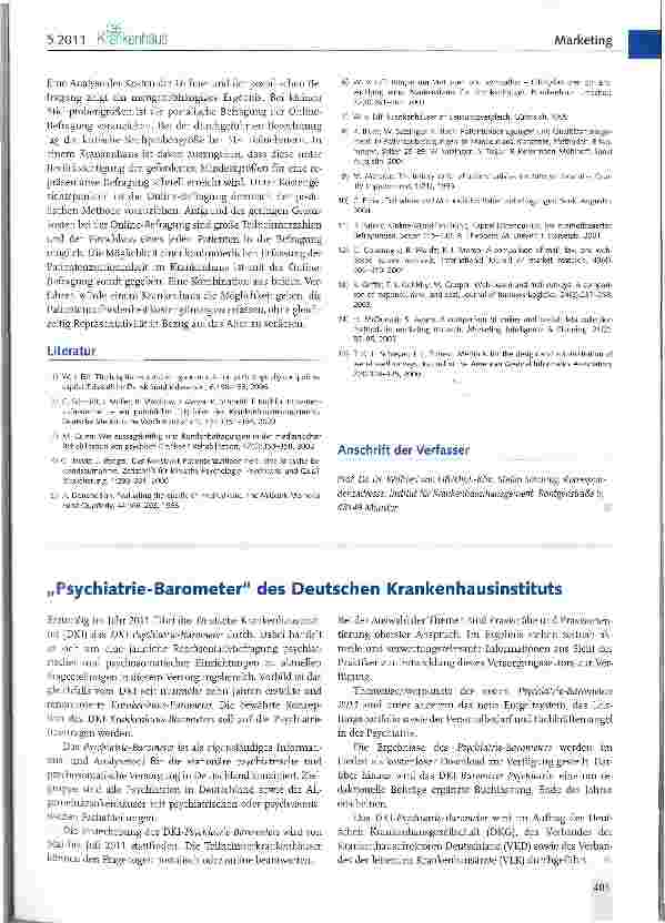 Vorschauseite 5: Online-Patientenbefragungen im Krankenhaus