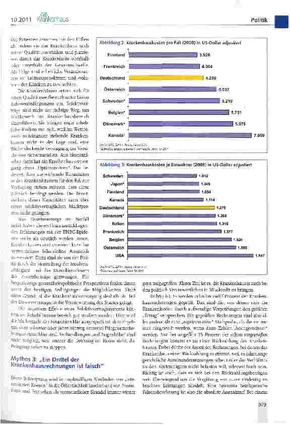 Vorschauseite 2: Krankenhauspolitik 2011 - zehn Mythen, die entlarvt werden müssen