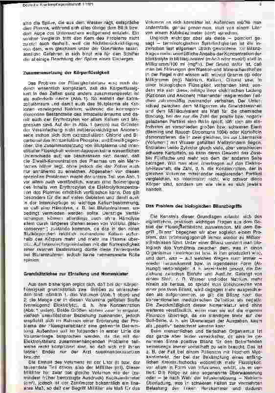 Vorschauseite 2: Probleme der Flüssigkeitsbilanz