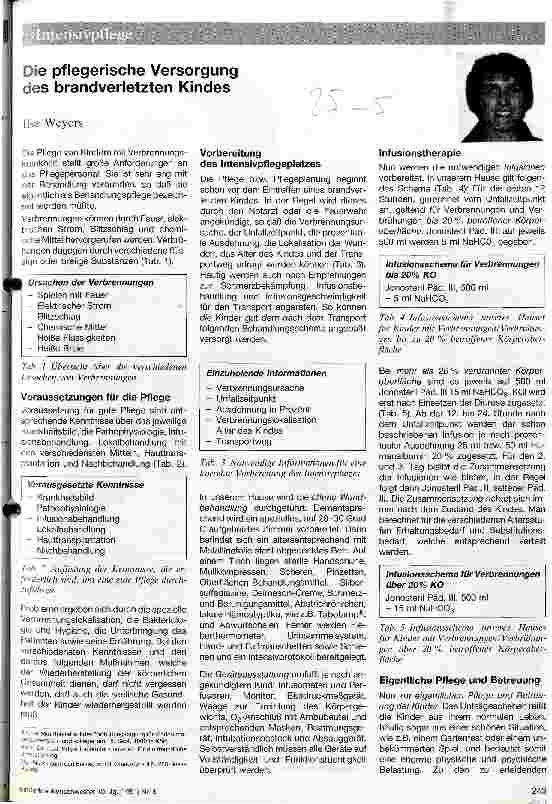Vorschauseite 1: Die pflegerische Versorgung des brandverletzten Kindes