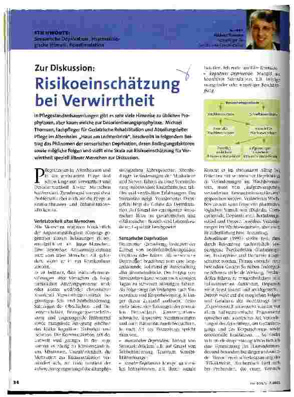 Vorschauseite 1: Risikoeinschätzung bei Verwirrtheit