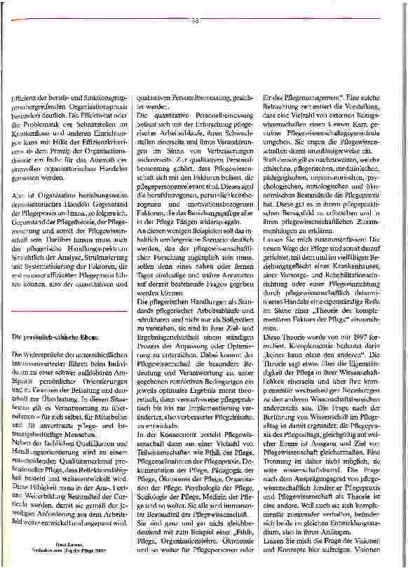 Vorschauseite 2: Die Bedeutung von Forschung für den Alltag Pflegewissenschaft - wissenschaftliche Pflege?