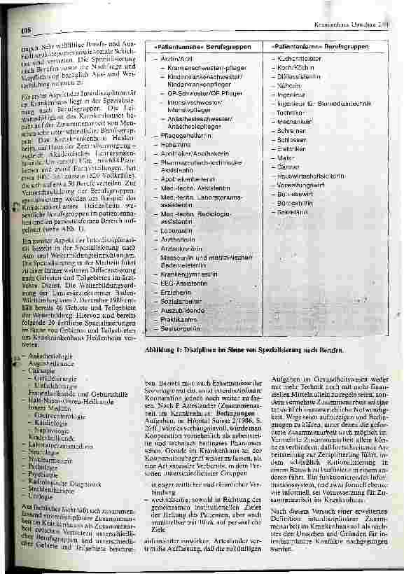 Vorschauseite 2: Die interdisziplinäre Zusammenarbeit im Krankenhaus