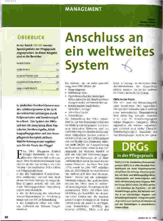 Vorschauseite 1: Anschluss an ein weltweites System - Management