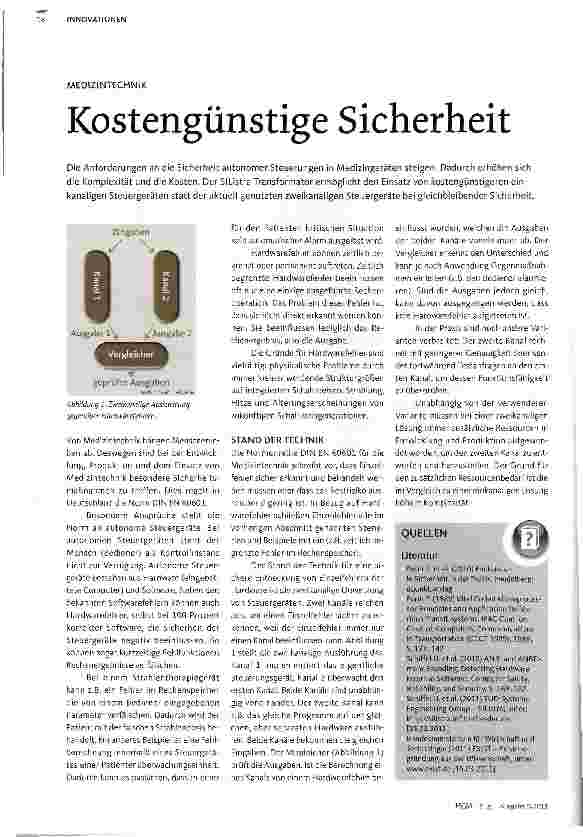 Vorschauseite 1: Kostengünstige Sicherheit