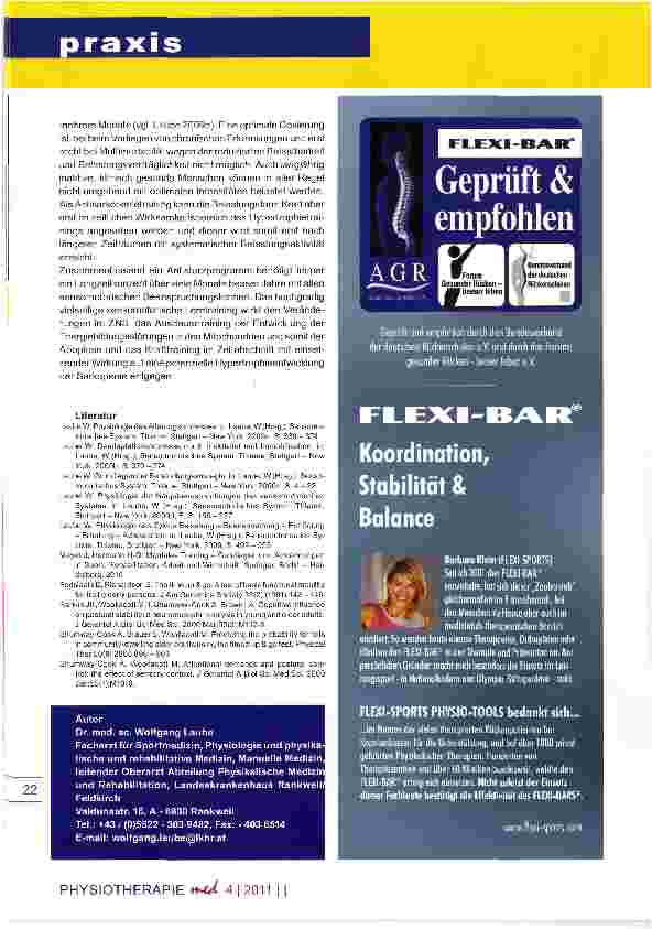 Vorschauseite 5: Sturzprophylaxe Was bringt die Physiotherapie?