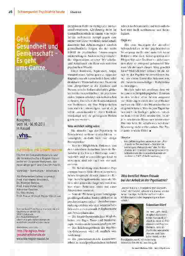 Vorschauseite 3: Psychiatrie in Not