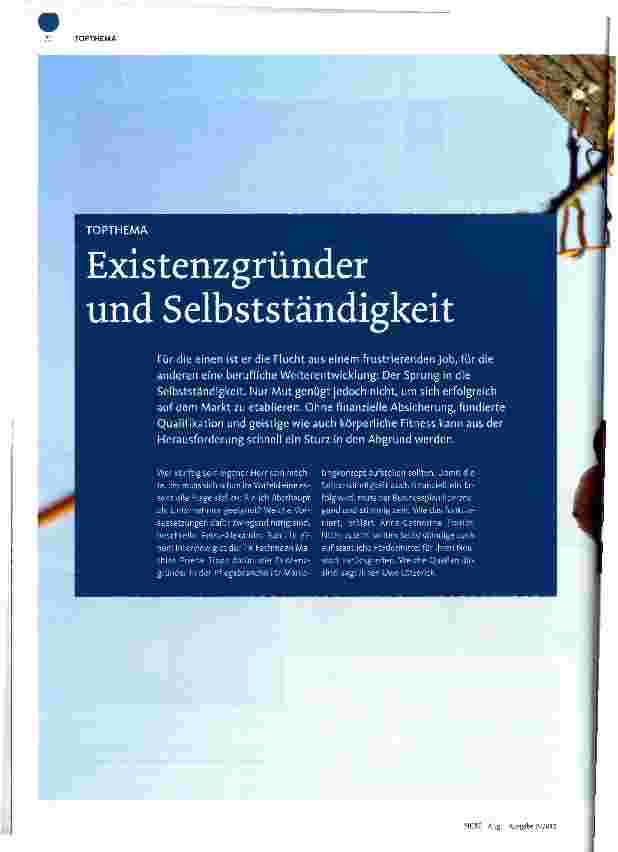Vorschauseite 1: Existenzgründer und Selbstständigkeit