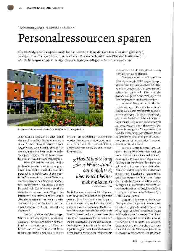 Vorschauseite 1: Personalressourcen sparen