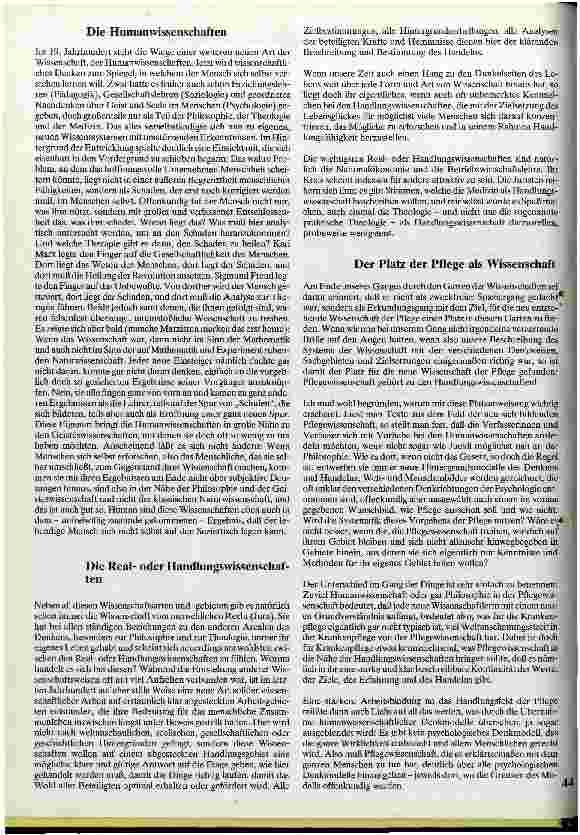 Vorschauseite 3: Pflege auf dem Weg zur Wissenschaft Ein Erkundungsgang durch den Garten der Wissenschaften