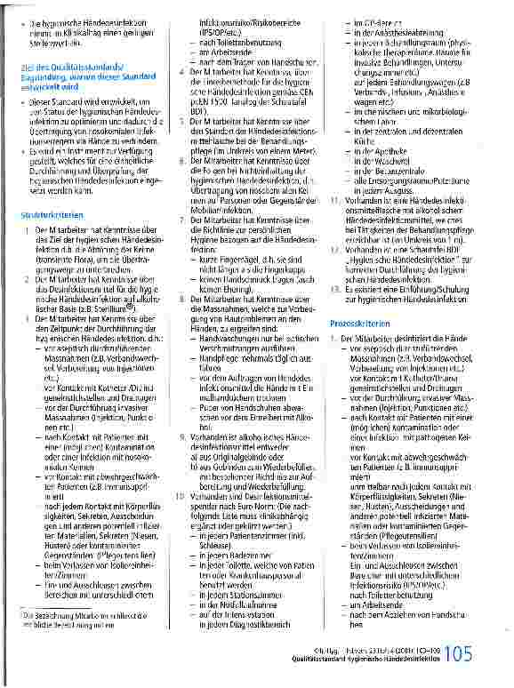 Vorschauseite 3: Qualitätsstandard Hygienische Händedesinfektion - ein Beitrag zum Qualitätsmanagement in der Hygiene