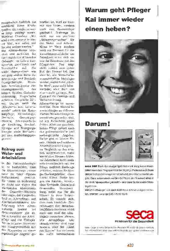 Vorschauseite 4: Altenseelsorge ergänzt die Pflege