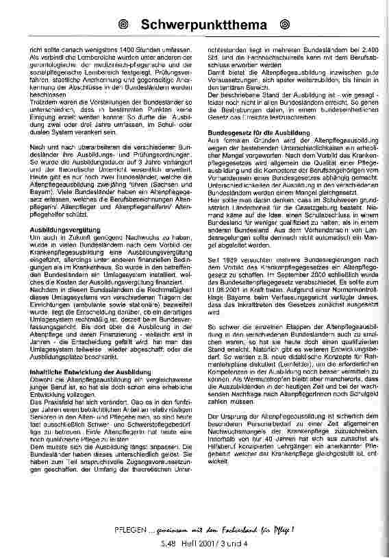 Vorschauseite 2: 40 Jahre Altenpflegeausbildung