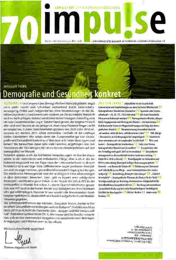 Vorschauseite 1: Demografie und Gesundheit konkret
