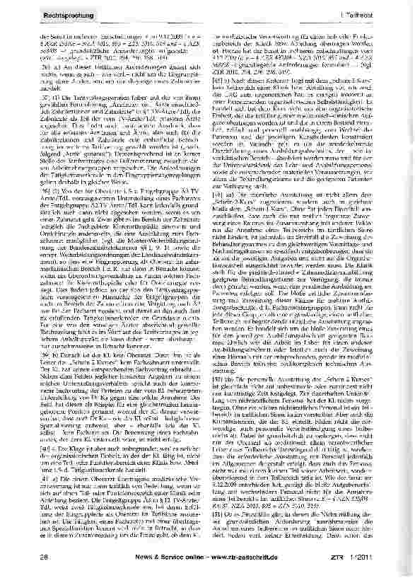 Vorschauseite 2: Eingruppierung als OberarztTV-Ärzte/TclL§12