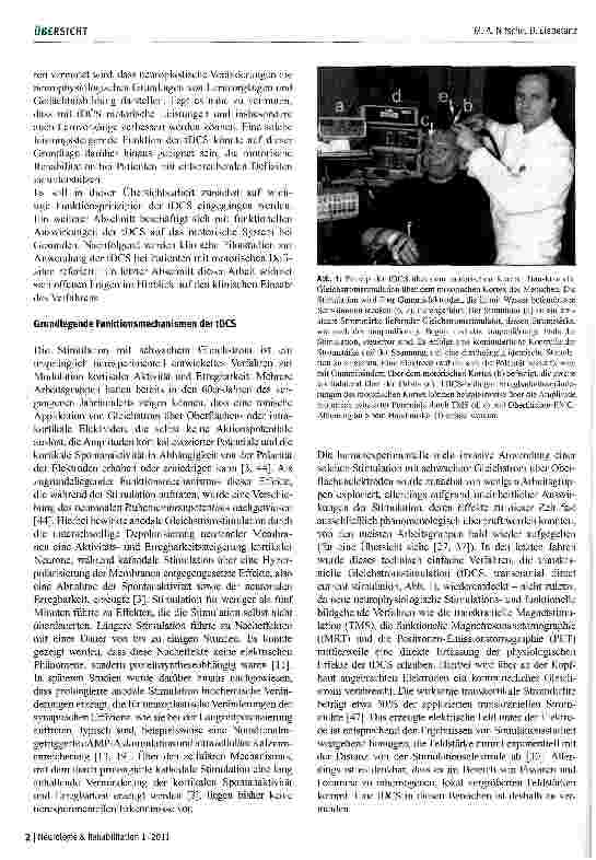 Vorschauseite 2: Transkranielle Gleichstromstimulation (tDCS) in der motorischen Rehabilitation des Schlaganfalls