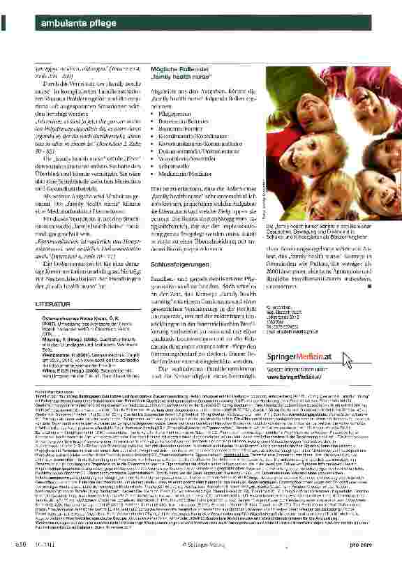 Vorschauseite 3: „family health nursing in Österreich