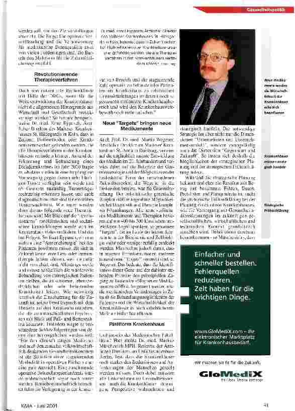 Vorschauseite 2: Das Krankenhaus ist die Plattform des Gesundheitswesens