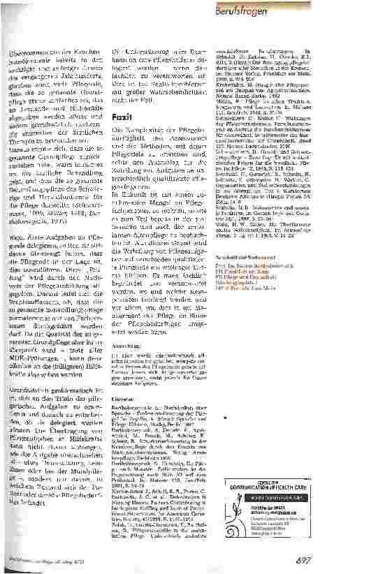 Vorschauseite 4: Qualifikation in der Pflege - Wo werden welche Qualifikationen benötigt? -