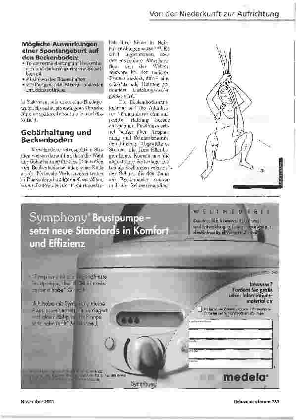 Vorschauseite 2: VON DER NIEDERKUNFT ZUR AUFRICHTUNGDER BECKENBODEN IN DER HEBAMMENARBEIT