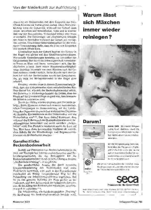 Vorschauseite 4: VON DER NIEDERKUNFT ZUR AUFRICHTUNGDER BECKENBODEN IN DER HEBAMMENARBEIT