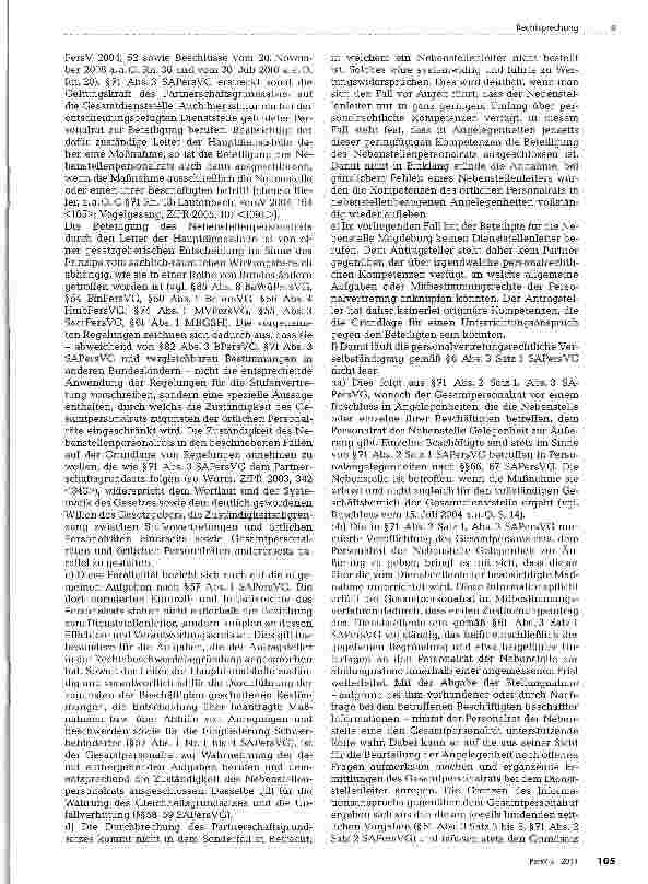 Vorschauseite 3: Verselbständigung einer Nebenstelle ohne Dienststellenleiter