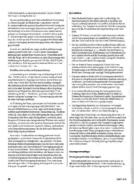 Vorschauseite 3: Reformkonzept des GKV-Spitzenverbandes zur Weiterentwicklung der Bedarfsplanung