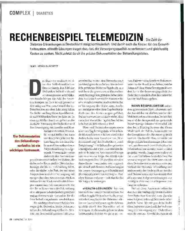Vorschauseite 1: RECHENBEISPIEL TELEMEDIZIN