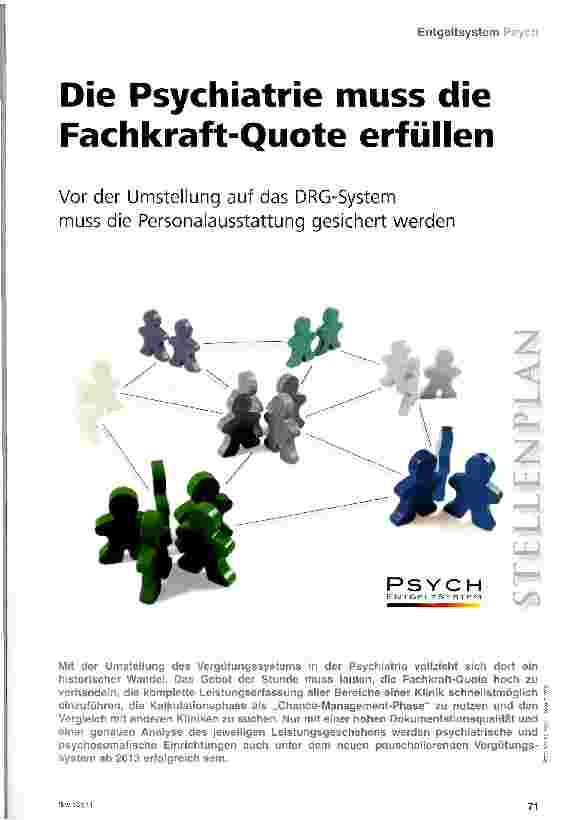 Vorschauseite 1: Die Psychiatrie muss die Fachkraft-Quote erfüllen