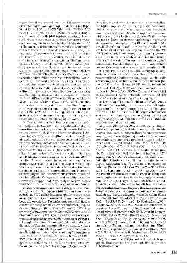 Vorschauseite 5: Außerordentliche Verdachtskündigung wegen außerdienstlichen Verhaltens