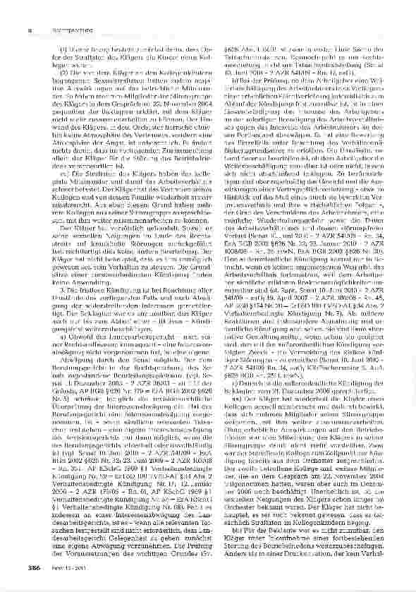 Vorschauseite 6: Außerordentliche Verdachtskündigung wegen außerdienstlichen Verhaltens