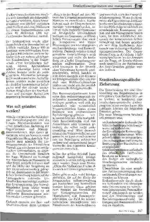 Vorschauseite 2: Krankenhausorganisation und -management Vom kommunalen Regiebetrieb zur gemeinnützigen Gesellschaft