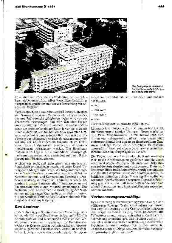 Vorschauseite 2: Kooperation im ev. Johannes-Krankenhaus Bielefeld