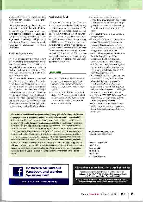 Vorschauseite 4: Evaluation der Erzieherinnenfortbildung Sprachreich