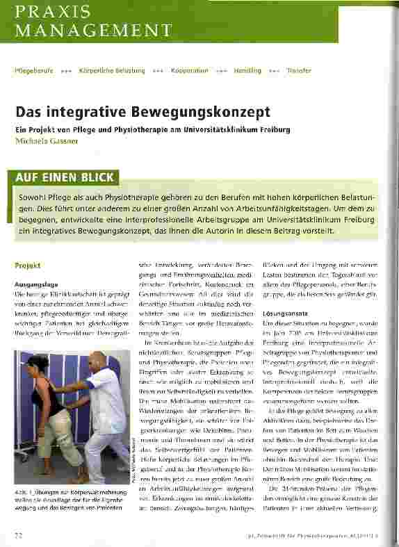 Vorschauseite 1: Das integrative Bewegungskonzept