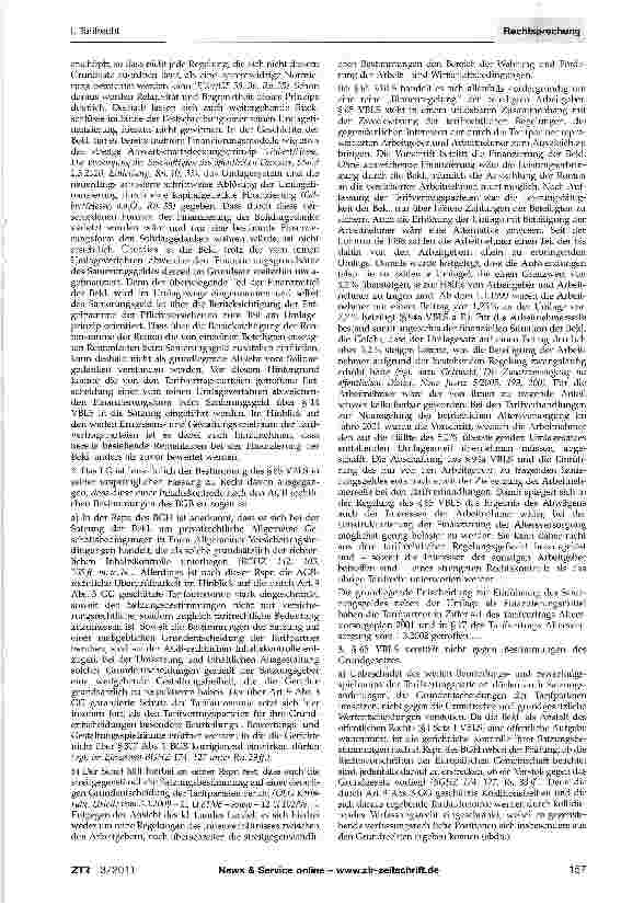 Vorschauseite 3: Zusatzversorgung - Sanierungsgeld (VBL)ATV §§17, 37; VBL-Satzung (VBLS) §65; GGArt.3 Abs. 1, 9 Abs. 3; BGB §§ 307, 315