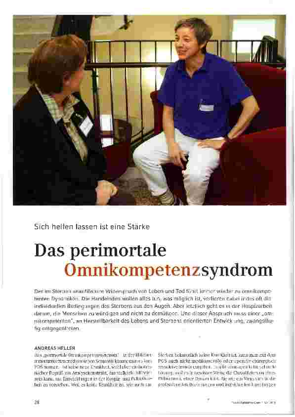 Vorschauseite 1: Das perimortale Omnikompetenzsyndrom