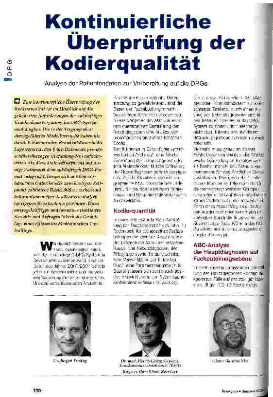 Vorschauseite 1: Kontinuierliche Überprüfung der Kodierqualität